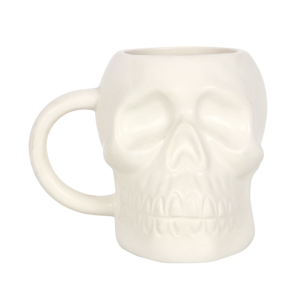 Something Different - Matt White Skull Mok/beker - Wit